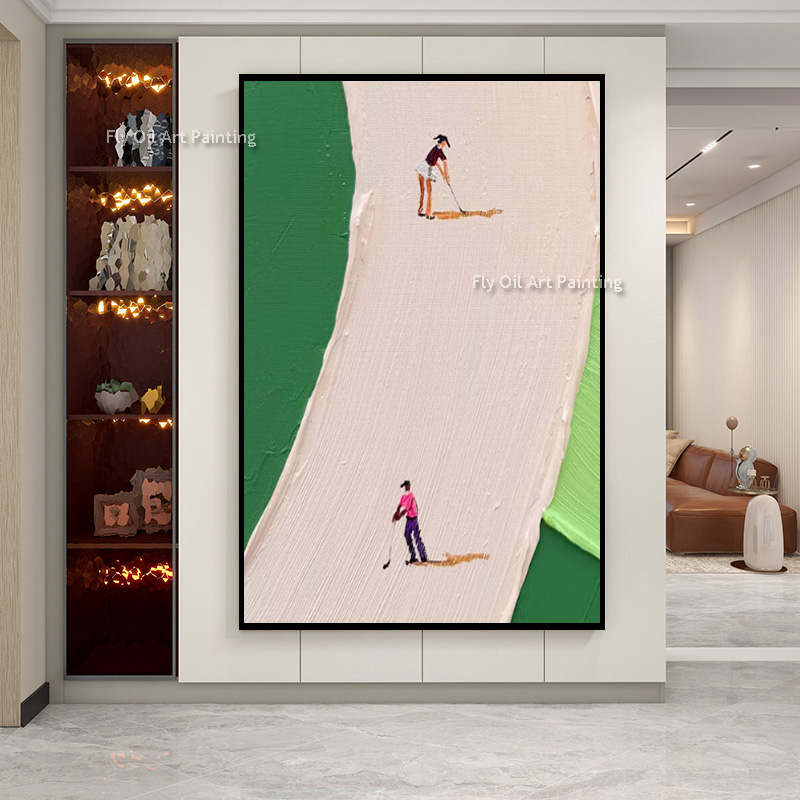 Abstract Canvas Set - New Simple Canvas Artwork Handmade Green