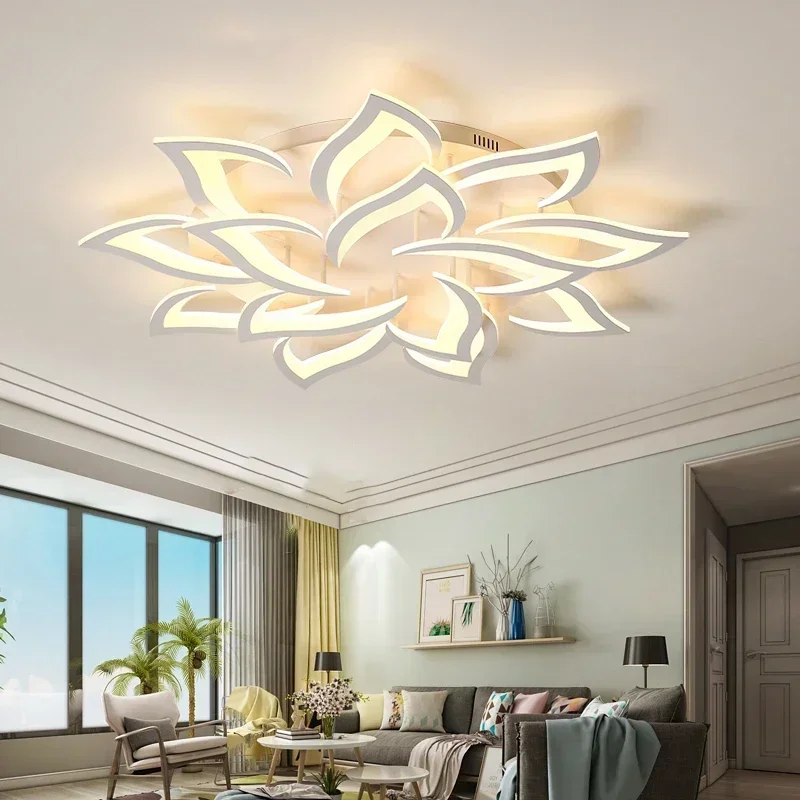Interior Design High End - Designer LED Petal Chandelier Living Room