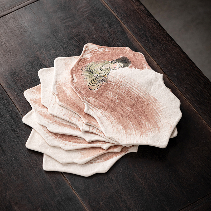 Hand Drawn Persimmon Dyed Zen  - đánh giá và giá Table Runner