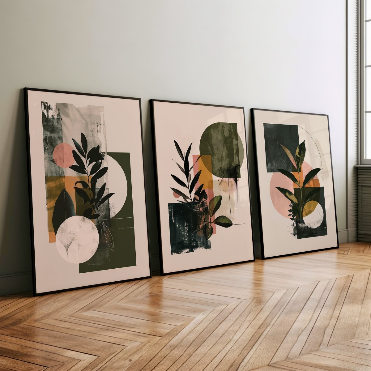3pcs/set Boho Geometric Abstra - đánh giá và giá Abstract Canvas Set