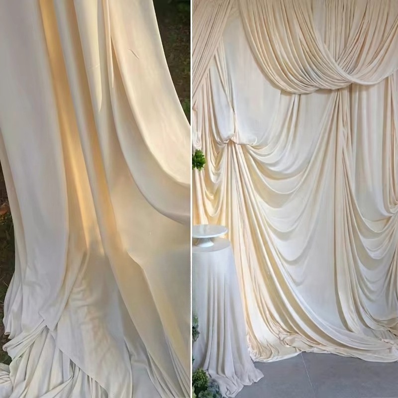 White  Coffee Milk Silk Stretc - đánh giá và giá Curtain Curtain