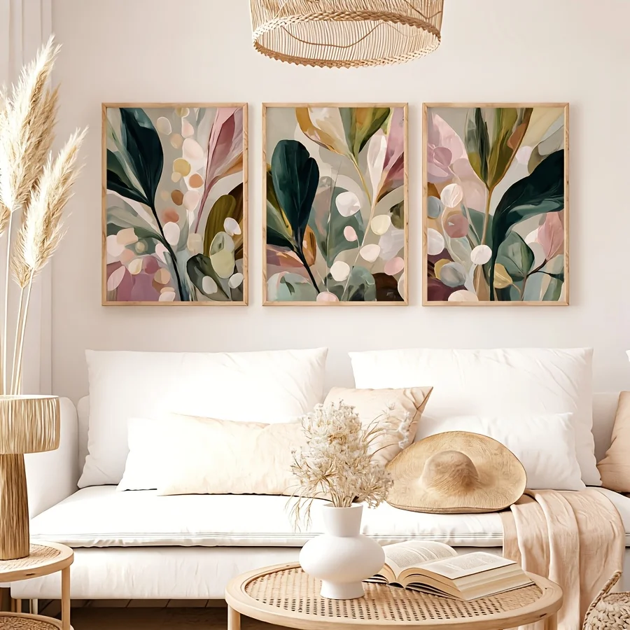 Large-sized 3pcs/set Bohemian  - đánh giá và giá Abstract Canvas Set