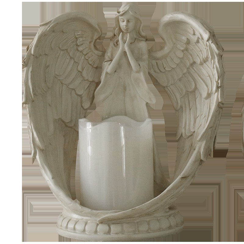 WW resin angel electronic cand - đánh giá và giá Candle Holder Decor