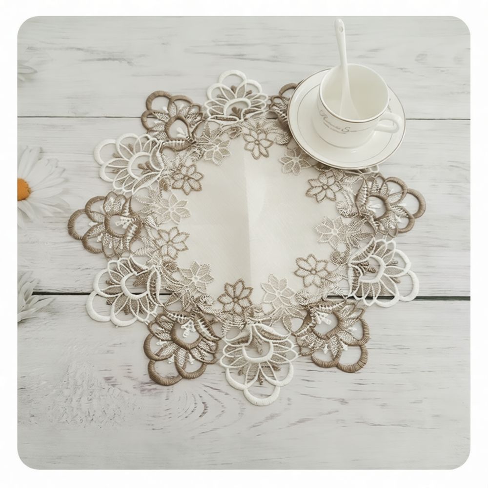Exquisite Round Lace Placemat  - đánh giá và giá Table Runner