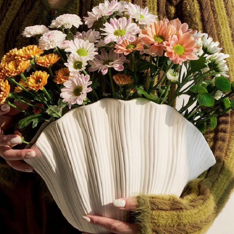 Nordic Style Shell Shaped Cera - đánh giá và giá Vase Decor