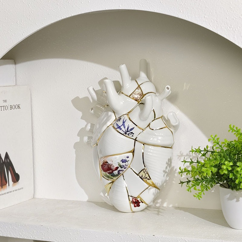 Heart vase Living room wine ca - đánh giá và giá Vase Decor