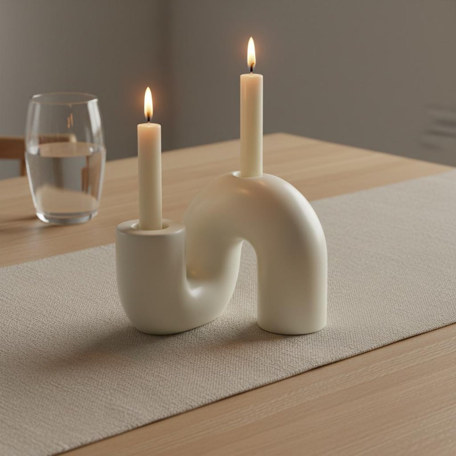Wavy Ceramic Candle Holder Min - đánh giá và giá Candle Holder Decor