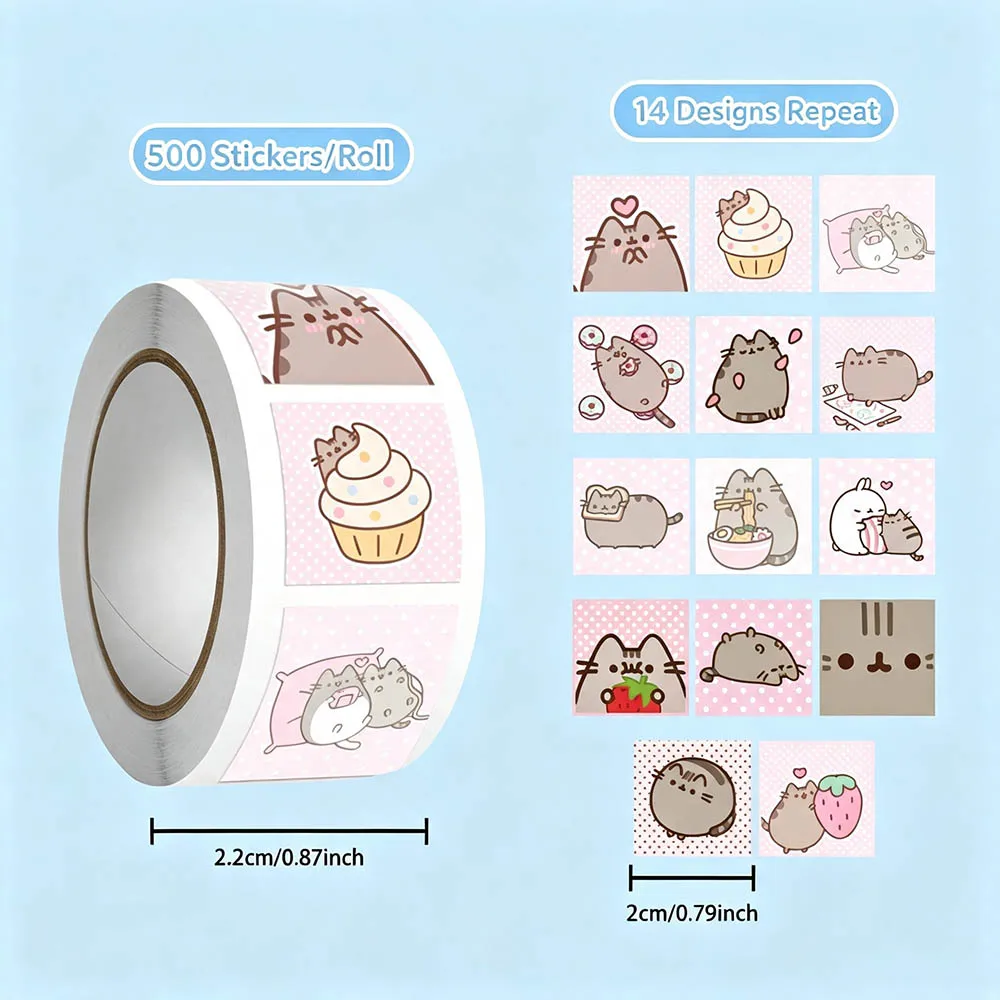 Hou 500pcs Pusheen Cartoon Cat - đánh giá và giá Wall Sticker