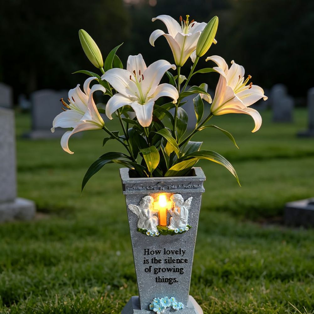 Resin Solar Cross Cemetery Vas - đánh giá và giá Vase Decor