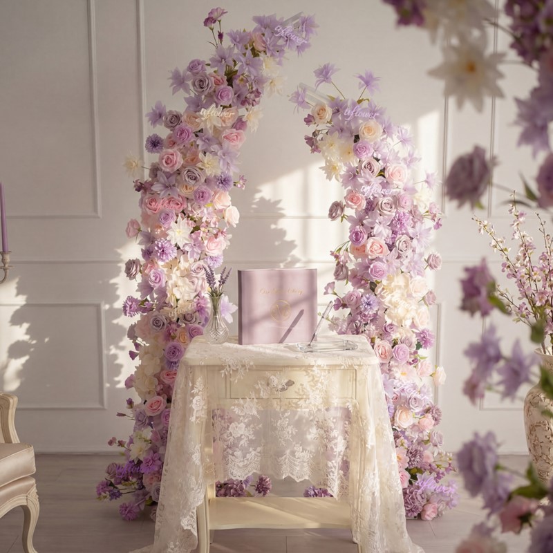 5D Uflower Purple Pink Lilies  - đánh giá và giá Table Runner