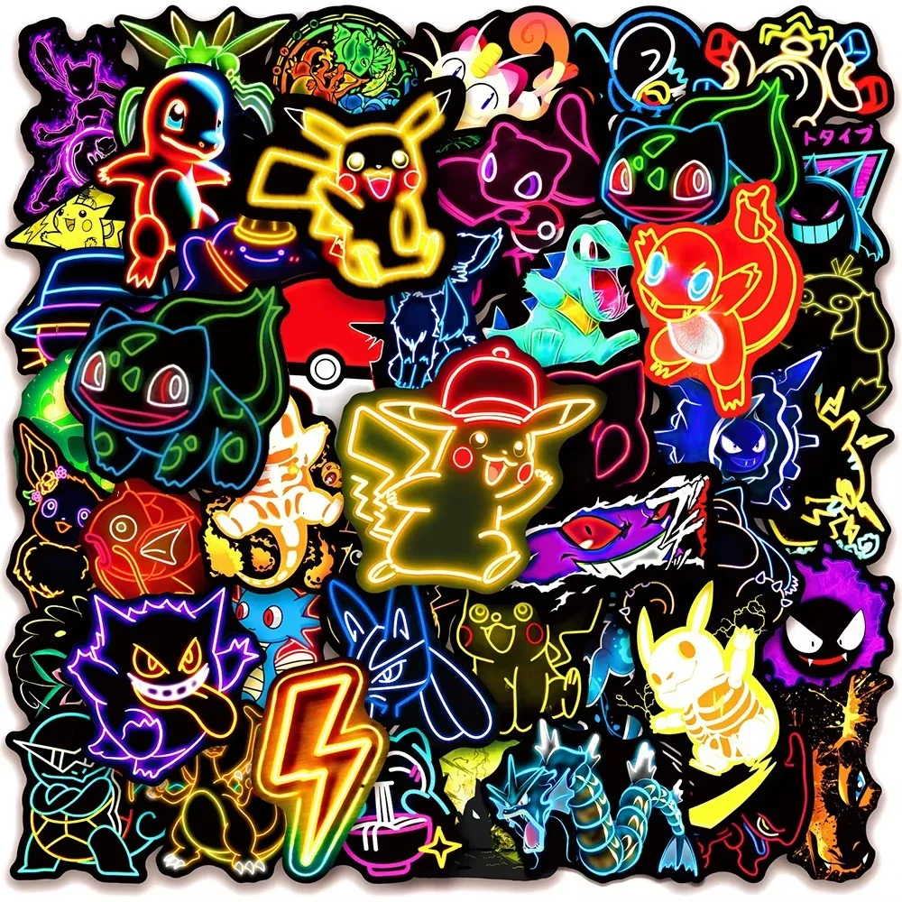 100pcs Neon  Pokémon  Stickers - đánh giá và giá Wall Sticker