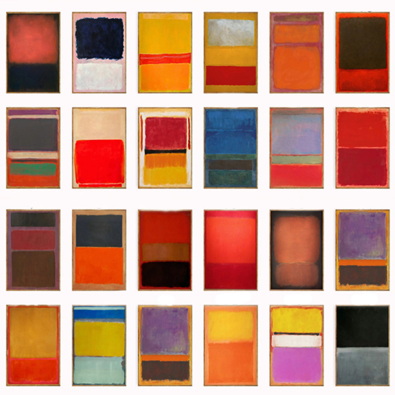 Wall Decor, Mark Rothko Poster - đánh giá và giá Abstract Canvas Set